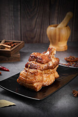 dongpo braised pork,Pork Adobo or Adobong Baboy is sichuhan cuisine dish with braised pork belly,braised meat,Sichuan food,famous Chinese food