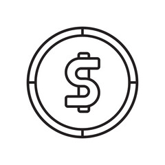 Profit Business and office icon with black outline style. money, growth, increase, investment, chart, stock, progress. Vector illustration