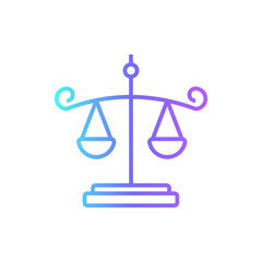 Law Business and office icon with blue duotone style. legal, justice, judge, crime, judgment, scales, auction. Vector illustration