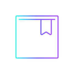 Bookmark Business and office icon with blue duotone style. media, book, mark, document, dictionary, label, information. Vector illustration