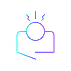 Burn out Business and office icon with blue duotone style. fire, energy, health, calories, body, flaming, loss. Vector illustration