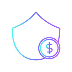 Insurance Business and Office icon with blue duotone style. protection, health, safety, shield, security, secure, protect. Vector illustration