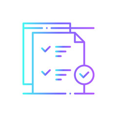 Fototapeta premium Approve Finance icon with blue duotone style. check, mark, choice, quality, approval, confirm, agreement. Vector illustration