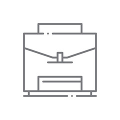 Briefcase Finance icon with black outline style. office, bag, portfolio, baggage, suitcase, document, brief. Vector illustration