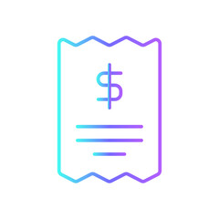 Obraz premium Invoice Finance icon with blue duotone style. paper, payment, document, receipt, tax, bill, report. Vector illustration