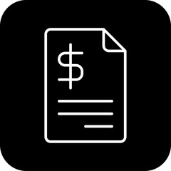 Finance icon with black filled line style. money, payment, banking, dollar, financial, investment, deposit. Vector illustration