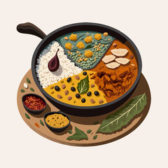  Indian hydrabd food rice tasty plate