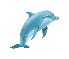 Cute Dolphin Animal Cartoon Jumping