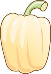 bell pepper vegetable cartoon kawaii style, bell pepper vegetable mascots isolated illustration