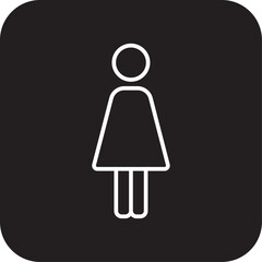 Woman Business people icon with black filled line style. female, person, human, avatar, user, lady, women. Vector illustration