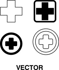 Obraz premium Plus and minus icon set . vector illustration on white background..eps