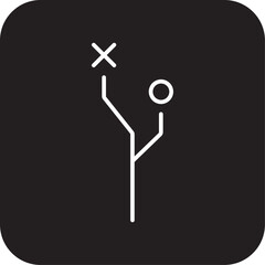 Decision Data management icon with black filled line style. strategy, choice, way, success, concept, option, journey. Vector illustration