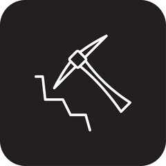 Data Mining Data management icon with black filled line style. information, internet, technology, management, analytics, database, statistics. Vector illustration