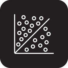 Regression Data management icon with black filled line style. data, analysis, analytics, science, diagram, planning, strategy. Vector illustration