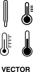 Thermometer icon set vector illustration on white background