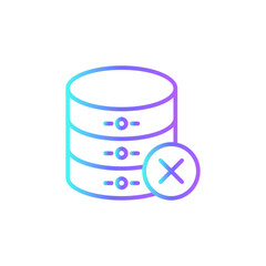 Database Data management icon with blue duotone style. information, network, storage, security, server, hosting, cloud. Vector illustration