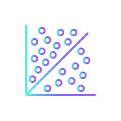 Regression Data management icon with blue duotone style. data, analysis, analytics, science, diagram, planning, strategy. Vector illustration