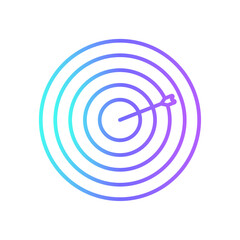 Target Data management icon with blue duotone style. goal, success, solution, objective, accuracy, accurate, center. Vector illustration