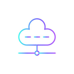 Cloud Data management icon with blue duotone style. internet, network, connection, collection, information, storage, data. Vector illustration