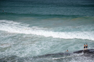 Fototapeta na wymiar A wave view of the beach in Australia