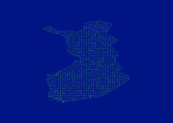 Obraz premium Vector Finland map for technology or innovation or it concepts. Minimalist country border filled with 1s and 0s. File is suitable for digital editing and prints of all sizes.