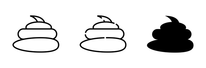 Pile of poo vector icons