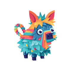 Smiling mascot animal in abstract style