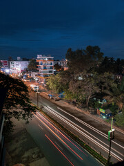 Fototapeta premium night traffic in the city