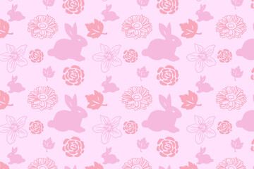 Foliage Cute feminine Abstract Flowers Seamless Patterns Backgrounds