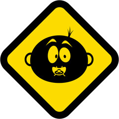 Sticker Baby In Car Warning Safety Protection Sign Symbol
