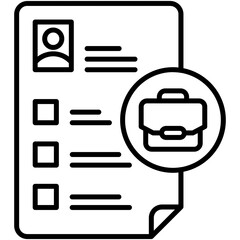 Description Icon, Line Icon Style, Employment business Symbol Vector Stock.