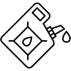 Fuel Icon, Line Icon Style, Energy power resource Symbol Vector Stock.
