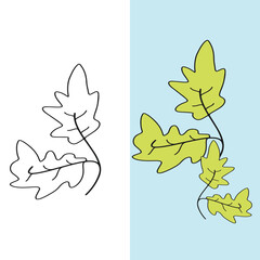 flat hand drawn leaf icon, editable vector file for all of your graphic needs.