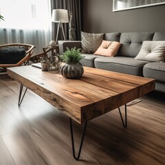 Best Functionality: The Wooden Table in the Living Room, Generative AI