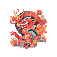 Chinese dragon symbol of prosperity and wealth