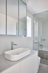 Fototapeta na wymiar modern bathroom with tiles