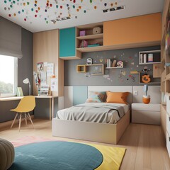 Designing Dreamy Spaces: Architecture Ideas for Kids' Bedrooms, Generative AI