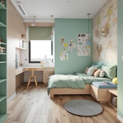 Designing Dreamy Spaces: Architecture Ideas for Kids' Bedrooms, Generative AI