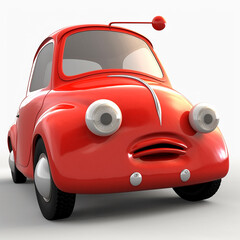 Cute and funny cartoon car