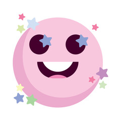 Cheerful cartoon smile emoticon