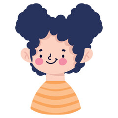 Smiling girl character