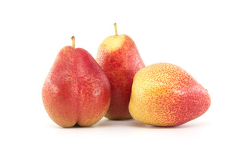 Ripe pears isolated on white background