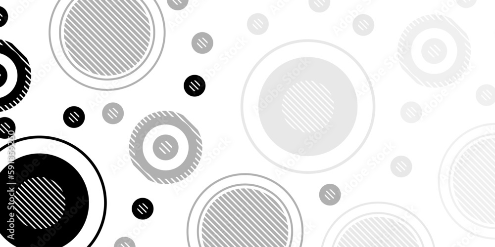 Poster modern abstract geometric background with circle element. circles pattern on white background. vecto