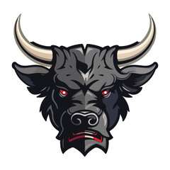 Bull mascot logo design vector with modern illustration concept style for badge, emblem and t-shirt printing. Angry bull illustration for sport team