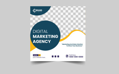 Digital marketing agency social media and post template