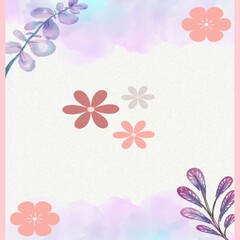 pink background with flower