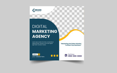 Digital marketing agency social media and post template