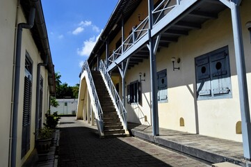 Yogyakarta, Indonesia – January 17, 2020:  Yogyakarta Vredeburg Fortress, otherwise known as Benteng Yogyakarta, was first built to be a Dutch fortress. Selected Focus