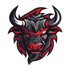 Bull mascot logo design vector with modern illustration concept style for badge, emblem and t-shirt printing. Angry bull illustration for sport team
