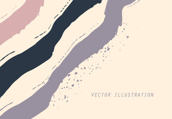 Abstract trendy universal artistic banner template. Vector illustration.